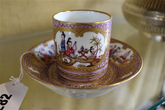 Sevres style cabinet cup and saucer